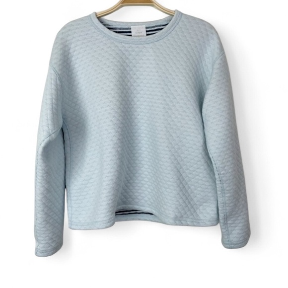 J. Crew Light Blue Reversible Quilted Pullover - Picture 4 of 7
